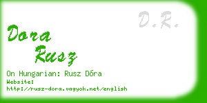 dora rusz business card